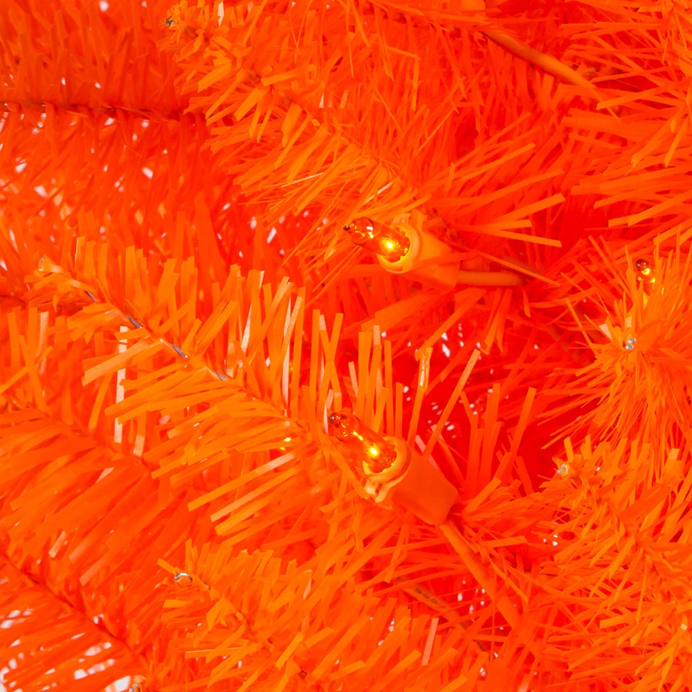 Kurt Adler 5-Foot Pre-Lit Orange Slim Tree